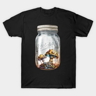 Steampunk Mushrooms in Jar T-Shirt